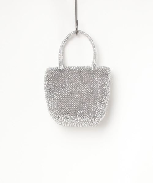 flower（フラワー）の「ビジューハンドバッグ（ハンドバッグ・レディース・シルバー/ホワイト・FREE）」の3枚目の写真