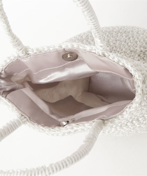 flower（フラワー）の「ビジューハンドバッグ（ハンドバッグ・レディース・シルバー/ホワイト・FREE）」の4枚目の写真