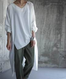 antiqua | Ｖネックワイドトップス(Tシャツ/カットソー)