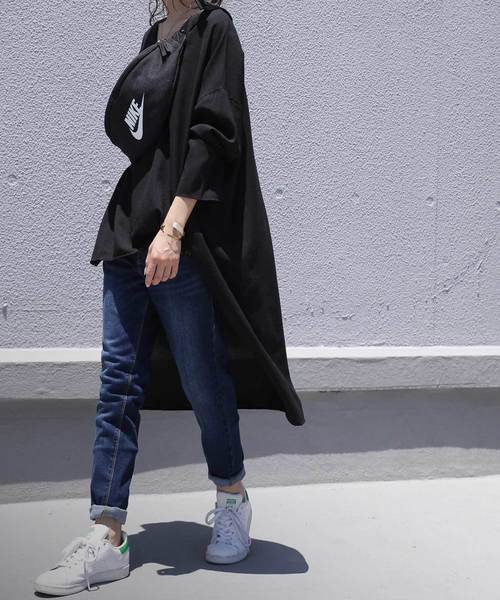 antiqua（アンティカ）の「Ｖネックワイドトップス（Tシャツ/カットソー・レディース・ブラック/オフホワイト/モカ・FREE）」の9枚目の写真