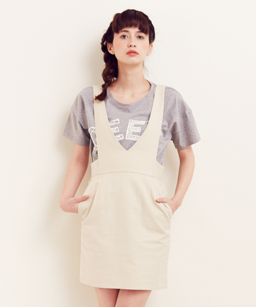 Another Edition（アナザーエディション）の「AE リモーネ ジャンパーSK（スカート・レディース・ブラック/ベージュ/ネイビー・フリー）」の3枚目の写真