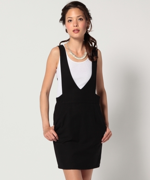 Another Edition（アナザーエディション）の「AE リモーネ ジャンパーSK（スカート・レディース・ブラック/ベージュ/ネイビー・フリー）」の2枚目の写真