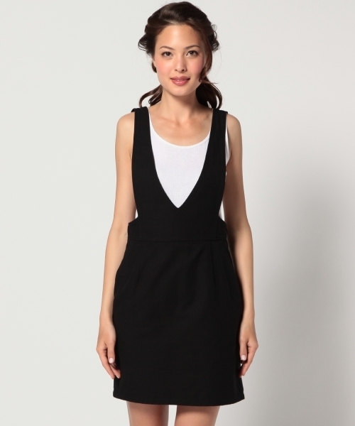 Another Edition（アナザーエディション）の「AE リモーネ ジャンパーSK（スカート・レディース・ブラック/ベージュ/ネイビー・フリー）」の7枚目の写真