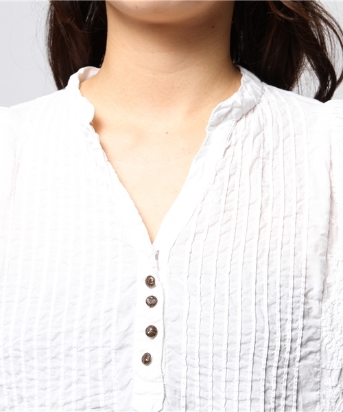 ROSE BUD(ローズバッド)の「LBL-14103 STAND/C PEASNAT TUNIC BLOUSE(シャツ/ブラウス・レディース・ホワイト/レモンイエロー/ラベンダー/ピンク系その他・ONE SIZE)」の10枚目の写真