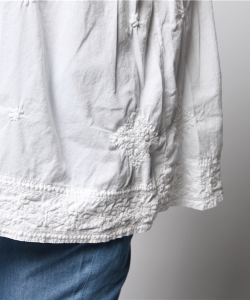 ROSE BUD(ローズバッド)の「LBL-14103 STAND/C PEASNAT TUNIC BLOUSE(シャツ/ブラウス・レディース・ホワイト/レモンイエロー/ラベンダー/ピンク系その他・ONE SIZE)」の8枚目の写真