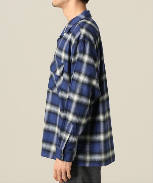JAM(ジャム)の「【JAM / ジャム】 OMBRE CHECK シャツ(シャツ/ブラウス・メンズ・ネイビー/ブラウン・SMALL/MEDIUM/LARGE)」の3枚目の写真