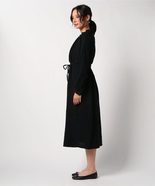 STYLEBLOCK（スタイルブロック）の「ダブルガーゼギャザーウエストマークガウンコート（その他アウター・レディース・ベージュ/ブラウン/ダークブラウン/ブラック・M）」の6枚目の写真