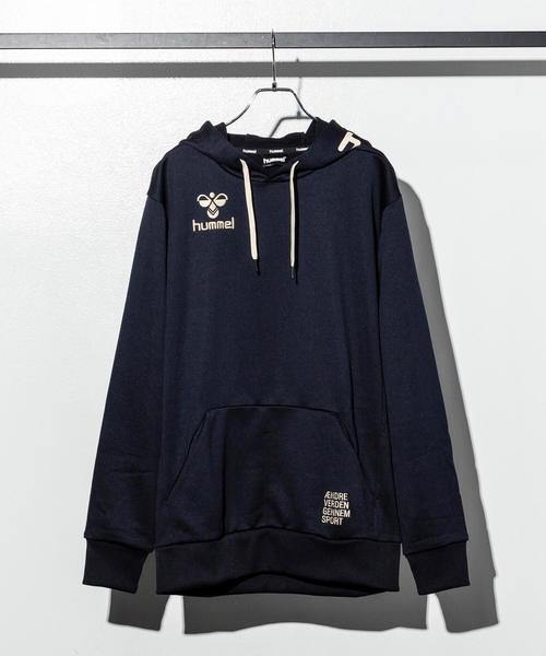 hummel(ヒュンメル)の「hummel(ヒュンメル)プルオーバーパーカー(パーカー・メンズ・カーキ/ピンク/ブラック/ネイビー・S/M/L)」の4枚目の写真