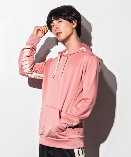 hummel(ヒュンメル)の「hummel(ヒュンメル)プルオーバーパーカー(パーカー・メンズ・カーキ/ピンク/ブラック/ネイビー・S/M/L)」の1枚目の写真