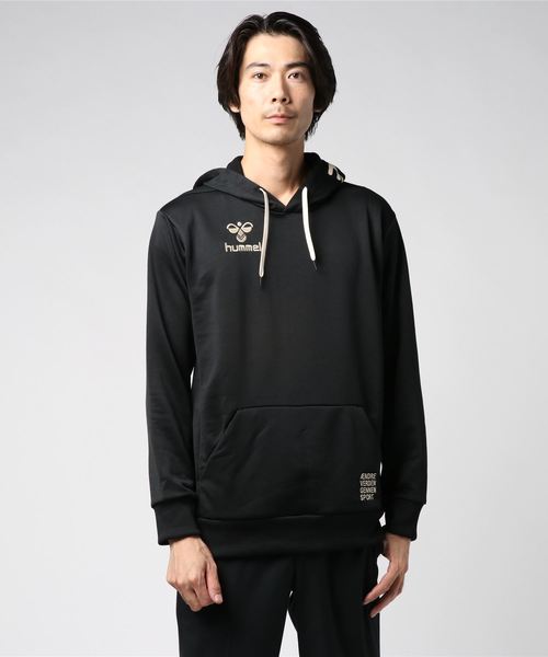 hummel(ヒュンメル)の「hummel(ヒュンメル)プルオーバーパーカー(パーカー・メンズ・カーキ/ピンク/ブラック/ネイビー・S/M/L)」の7枚目の写真