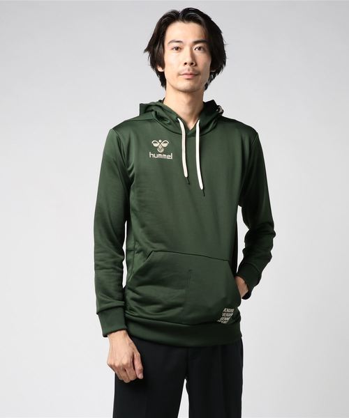 hummel(ヒュンメル)の「hummel(ヒュンメル)プルオーバーパーカー(パーカー・メンズ・カーキ/ピンク/ブラック/ネイビー・S/M/L)」の8枚目の写真