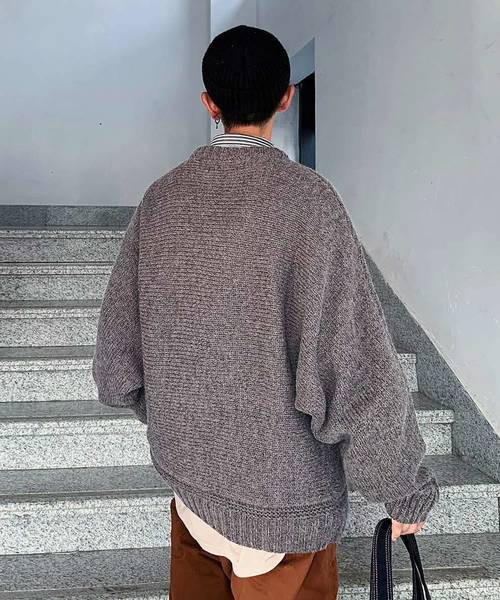 neos(ネオス)の「【neos -addictive design-】ルーズシルエット ムササビ ドルマン ラメ ニット セーター(ニット/セーター・メンズ・ブラック/ベージュ/ブラウン/グレー・LARGE/MEDIUM)」の18枚目の写真