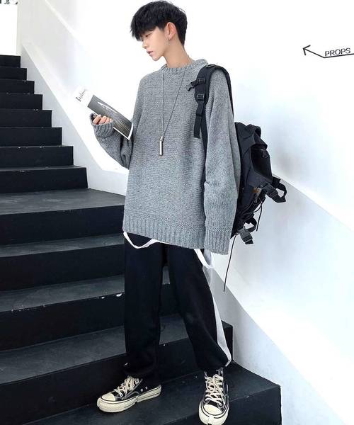 neos(ネオス)の「【neos -addictive design-】ルーズシルエット ムササビ ドルマン ラメ ニット セーター(ニット/セーター・メンズ・ブラック/ベージュ/ブラウン/グレー・LARGE/MEDIUM)」の12枚目の写真