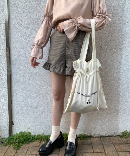 Heather（ヘザー）の「あいねねコラボチェックショートパンツ　867232（その他パンツ・レディース・ホワイト×ブラック/ブラウン系その他/ベージュ系その他・FREE）」の10枚目の写真