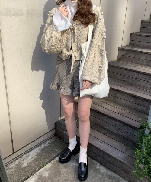 Heather（ヘザー）の「あいねねコラボチェックショートパンツ　867232（その他パンツ・レディース・ホワイト×ブラック/ブラウン系その他/ベージュ系その他・FREE）」の19枚目の写真