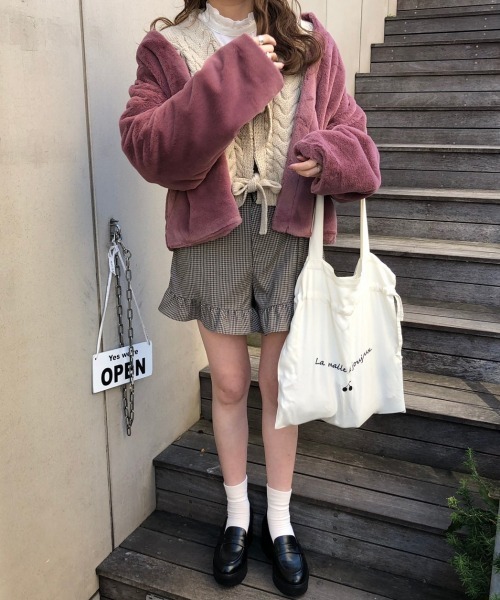 Heather（ヘザー）の「あいねねコラボチェックショートパンツ　867232（その他パンツ・レディース・ホワイト×ブラック/ブラウン系その他/ベージュ系その他・FREE）」の22枚目の写真