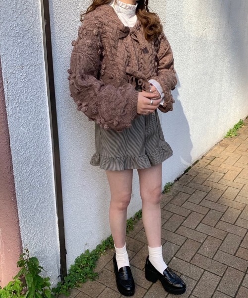 Heather（ヘザー）の「あいねねコラボチェックショートパンツ　867232（その他パンツ・レディース・ホワイト×ブラック/ブラウン系その他/ベージュ系その他・FREE）」の5枚目の写真