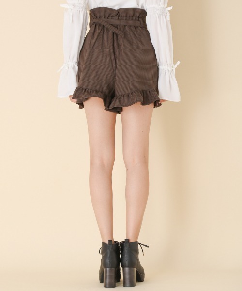 Heather（ヘザー）の「あいねねコラボチェックショートパンツ　867232（その他パンツ・レディース・ホワイト×ブラック/ブラウン系その他/ベージュ系その他・FREE）」の6枚目の写真