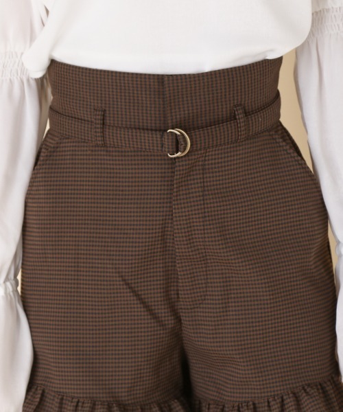 Heather（ヘザー）の「あいねねコラボチェックショートパンツ　867232（その他パンツ・レディース・ホワイト×ブラック/ブラウン系その他/ベージュ系その他・FREE）」の9枚目の写真