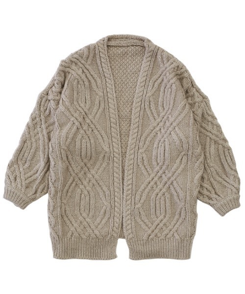 select MOCA（セレクトモカ）の「ランダムケーブル編みニットカーディガン（カーディガン/ボレロ・レディース・ベージュ/アイボリー/ブラウン・FREE）」の6枚目の写真