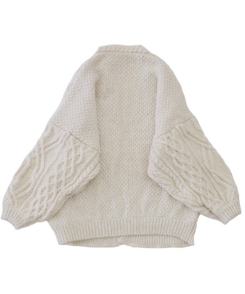 select MOCA（セレクトモカ）の「ランダムケーブル編みニットカーディガン（カーディガン/ボレロ・レディース・ベージュ/アイボリー/ブラウン・FREE）」の13枚目の写真