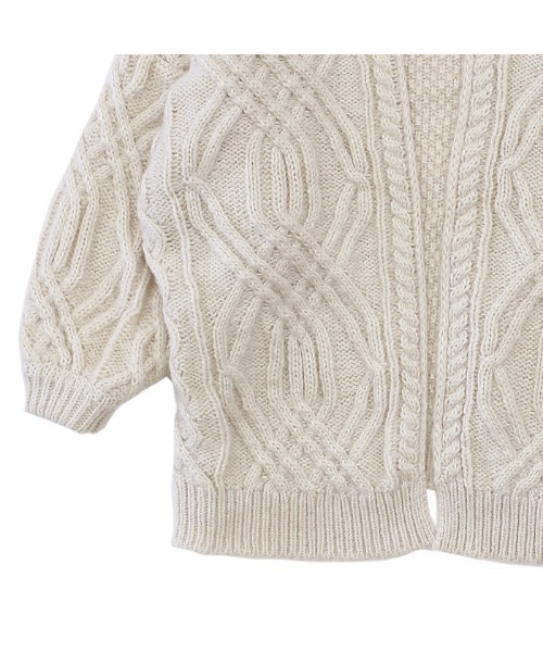 select MOCA（セレクトモカ）の「ランダムケーブル編みニットカーディガン（カーディガン/ボレロ・レディース・ベージュ/アイボリー/ブラウン・FREE）」の11枚目の写真