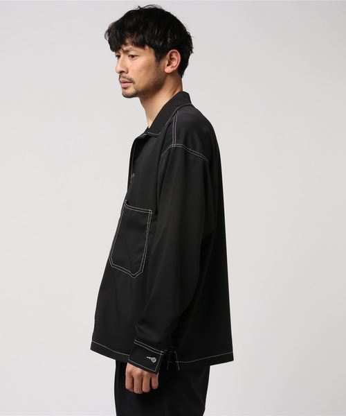 SITRY（シトリー）の「ステッチングCPOシャツジャケット<ビッグシルエット>（シャツ/ブラウス・メンズ・ブラック/ベージュ/ブラウン/ピンク・M/L）」の6枚目の写真