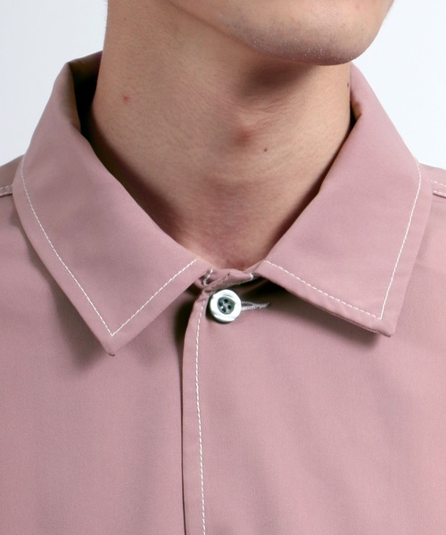 SITRY（シトリー）の「ステッチングCPOシャツジャケット<ビッグシルエット>（シャツ/ブラウス・メンズ・ブラック/ベージュ/ブラウン/ピンク・M/L）」の10枚目の写真