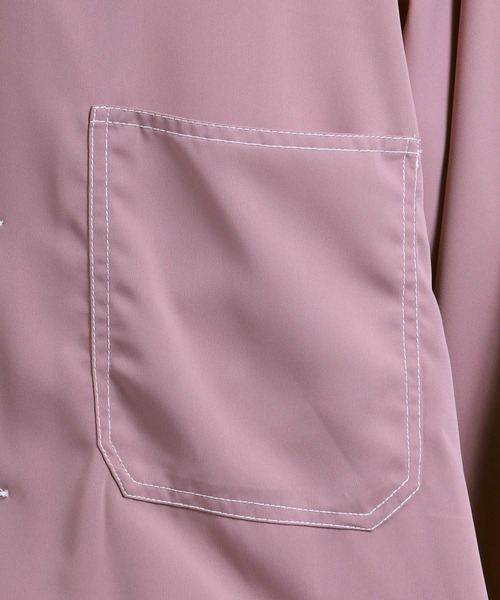 SITRY（シトリー）の「ステッチングCPOシャツジャケット<ビッグシルエット>（シャツ/ブラウス・メンズ・ブラック/ベージュ/ブラウン/ピンク・M/L）」の11枚目の写真
