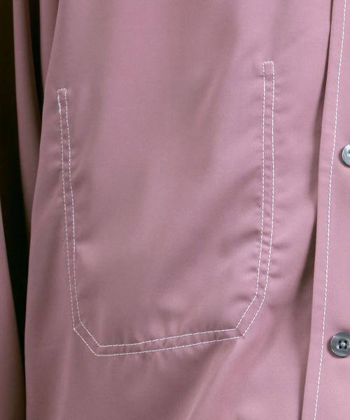 SITRY（シトリー）の「ステッチングCPOシャツジャケット<ビッグシルエット>（シャツ/ブラウス・メンズ・ブラック/ベージュ/ブラウン/ピンク・M/L）」の12枚目の写真
