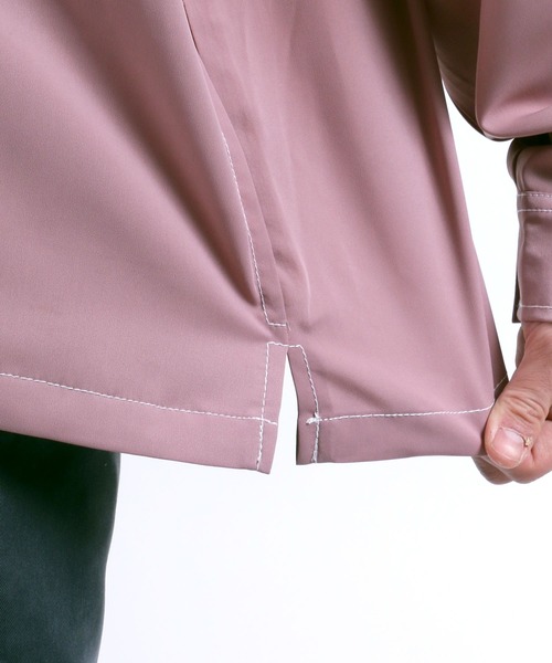 SITRY（シトリー）の「ステッチングCPOシャツジャケット<ビッグシルエット>（シャツ/ブラウス・メンズ・ブラック/ベージュ/ブラウン/ピンク・M/L）」の14枚目の写真