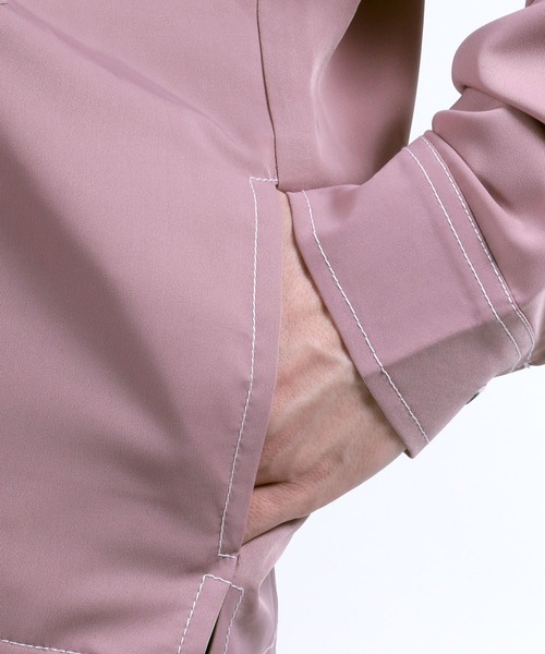 SITRY（シトリー）の「ステッチングCPOシャツジャケット<ビッグシルエット>（シャツ/ブラウス・メンズ・ブラック/ベージュ/ブラウン/ピンク・M/L）」の15枚目の写真