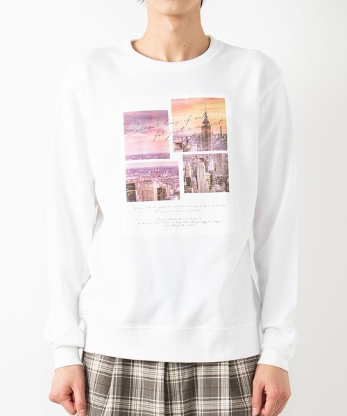 WEGO（ウィゴー）の「WEGO/フォトボックスモノトーンプルオーバー（スウェット・メンズ・ホワイト/ブラック・SMALL/MEDIUM/LARGE）」の8枚目の写真