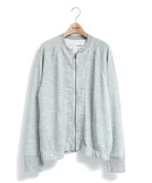 ラミーナイロンミニ裏毛zipカーデ
