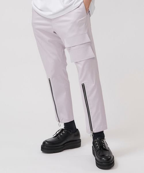 liberum(リベルム)の「【LIBERUM】ジップクロップドパンツ / 2020SS-PT05(スラックス・メンズ・ラベンダー/ブラック・1/2)」の5枚目の写真