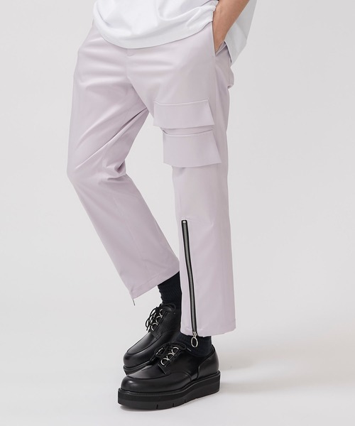 liberum(リベルム)の「【LIBERUM】ジップクロップドパンツ / 2020SS-PT05(スラックス・メンズ・ラベンダー/ブラック・1/2)」の6枚目の写真
