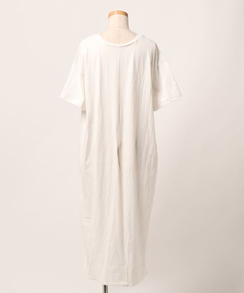 ulu（ウル）の「Organic cotton backslit 2way onepiece（ワンピース・レディース・ホワイト/キャメル・FREE）」の13枚目の写真