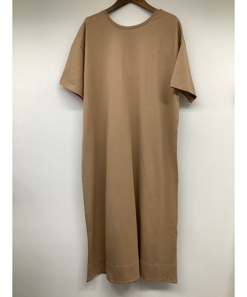 ulu（ウル）の「Organic cotton backslit 2way onepiece（ワンピース・レディース・ホワイト/キャメル・FREE）」の8枚目の写真