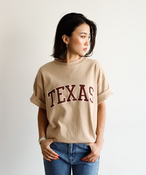 Auntie Rosa Holiday（アンティローザホリデー）の「TEXASヘヴィーウェイトコットンTEE（Tシャツ/カットソー・レディース・ネイビー/ベージュ/ナチュラル/チャコールグレー・FREE）」の13枚目の写真
