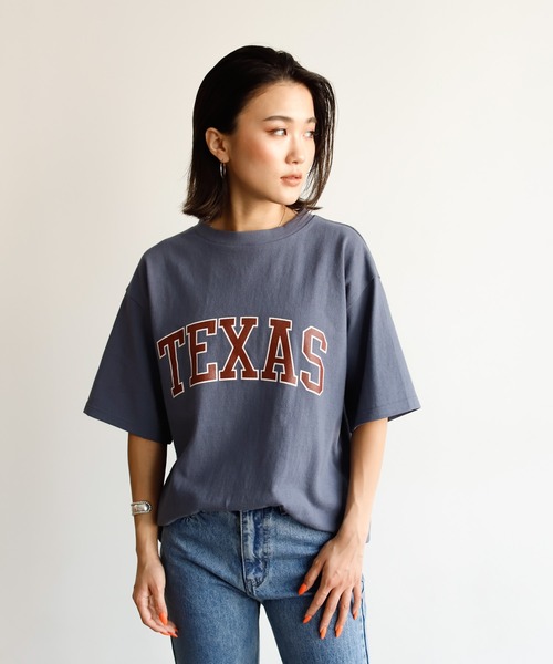 Auntie Rosa Holiday（アンティローザホリデー）の「TEXASヘヴィーウェイトコットンTEE（Tシャツ/カットソー・レディース・ネイビー/ベージュ/ナチュラル/チャコールグレー・FREE）」の5枚目の写真