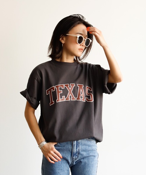Auntie Rosa Holiday（アンティローザホリデー）の「TEXASヘヴィーウェイトコットンTEE（Tシャツ/カットソー・レディース・ネイビー/ベージュ/ナチュラル/チャコールグレー・FREE）」の17枚目の写真