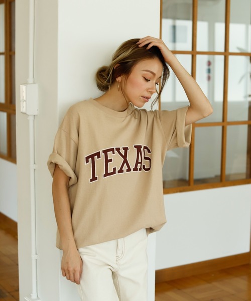 Auntie Rosa Holiday（アンティローザホリデー）の「TEXASヘヴィーウェイトコットンTEE（Tシャツ/カットソー・レディース・ネイビー/ベージュ/ナチュラル/チャコールグレー・FREE）」の16枚目の写真