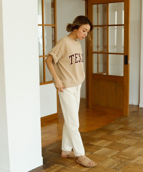 Auntie Rosa Holiday（アンティローザホリデー）の「TEXASヘヴィーウェイトコットンTEE（Tシャツ/カットソー・レディース・ネイビー/ベージュ/ナチュラル/チャコールグレー・FREE）」の15枚目の写真