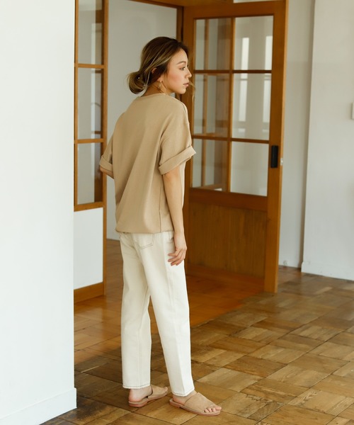 Auntie Rosa Holiday（アンティローザホリデー）の「TEXASヘヴィーウェイトコットンTEE（Tシャツ/カットソー・レディース・ネイビー/ベージュ/ナチュラル/チャコールグレー・FREE）」の14枚目の写真