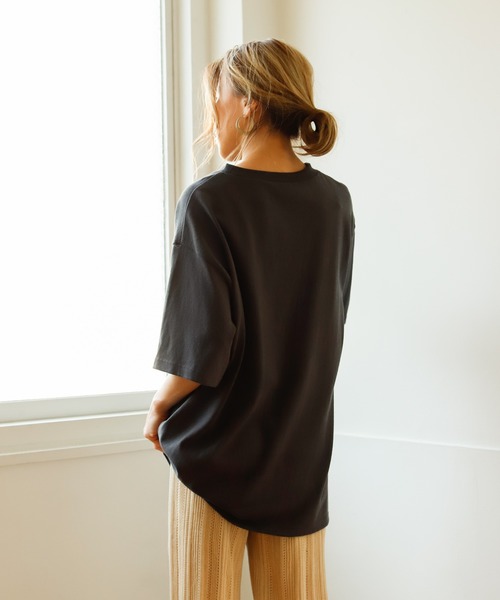 Auntie Rosa Holiday（アンティローザホリデー）の「TEXASヘヴィーウェイトコットンTEE（Tシャツ/カットソー・レディース・ネイビー/ベージュ/ナチュラル/チャコールグレー・FREE）」の20枚目の写真