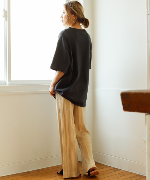 Auntie Rosa Holiday（アンティローザホリデー）の「TEXASヘヴィーウェイトコットンTEE（Tシャツ/カットソー・レディース・ネイビー/ベージュ/ナチュラル/チャコールグレー・FREE）」の18枚目の写真