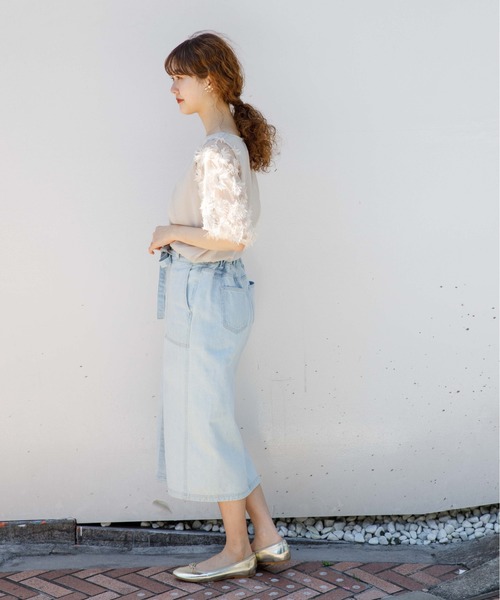 flower（フラワー）の「サンフラワートップ（シャツ/ブラウス・レディース・アイボリー/ピンク・FREE）」の9枚目の写真