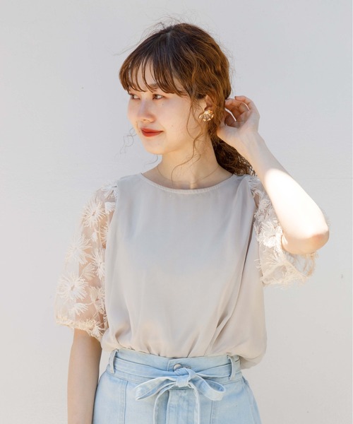 flower（フラワー）の「サンフラワートップ（シャツ/ブラウス・レディース・アイボリー/ピンク・FREE）」の8枚目の写真