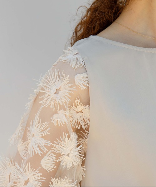 flower（フラワー）の「サンフラワートップ（シャツ/ブラウス・レディース・アイボリー/ピンク・FREE）」の7枚目の写真