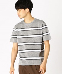 マルチボーダー ニットTシャツ